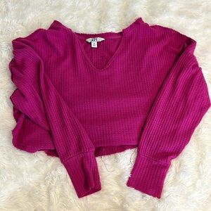 Pink Crop Top Sweater-XS
